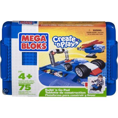 Mega Bloks - Build n Go Pad - Blauw - Constructiespeelgoed
