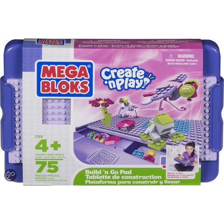 Mega Bloks - Build n Go Pad - Roze - Constructiespeelgoed