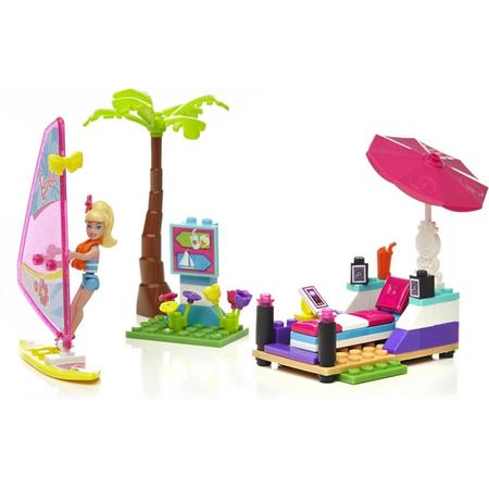 Mega Bloks Barbie Bouw en Speel Strand Dag - Constructiespeelgoed