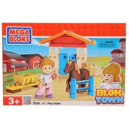Mega Bloks Blok Town Ponystal - Constructiespeelgoed