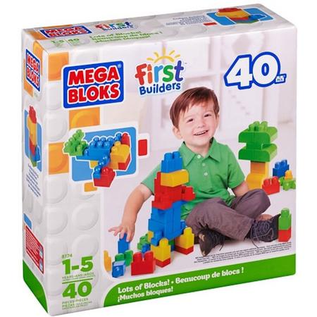 Mega Bloks First Builders Blokken 40 stuks - Constructiespeelgoed