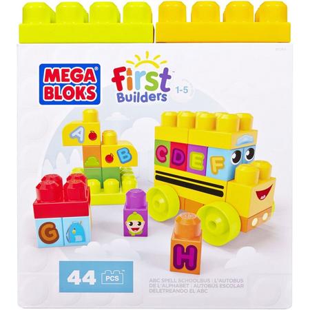 Mega Bloks Junior Builders ABC Schoolbus - Constructiespeelgoed