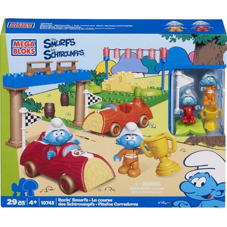 Mega Bloks Racende Smurfen - Constructiespeelgoed