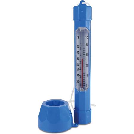 Mega Drijvende thermometer blauw/wit recht