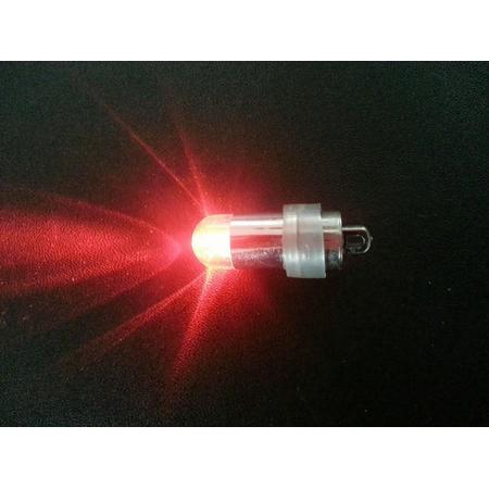 Megatopper - Led lampje rood op knoopcel batterijen - 10 stuks - Ballon lampje - Lampion lampje Rood - Ballon lichtjes - Mini lampje - Tafeldecoratie