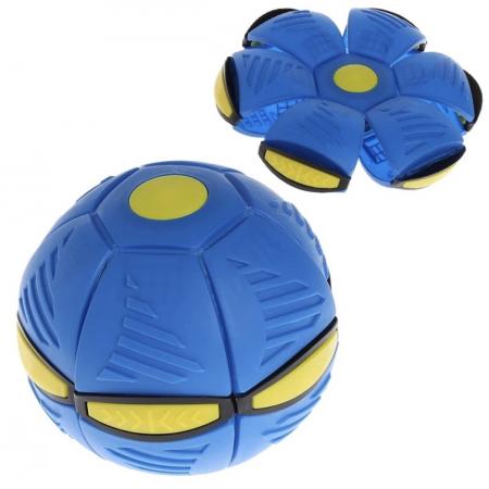 Megatrash UFO Magic bal - Frisbee bal - Fidget bal - Decompressie bal – Speelgoed Bal – TikTok – Met LED verlichting - Blauw