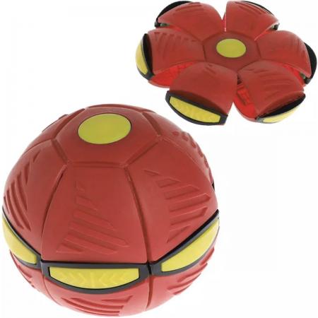 Megatrash UFO Magic bal  - Frisbee bal - Fidget bal - Decompressie bal – Speelgoed Bal – TikTok – Met LED verlichting - Rood