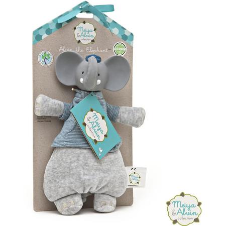 Meiya & Alvin - Alvin  platte knuffel olifant Flat toy without rattle