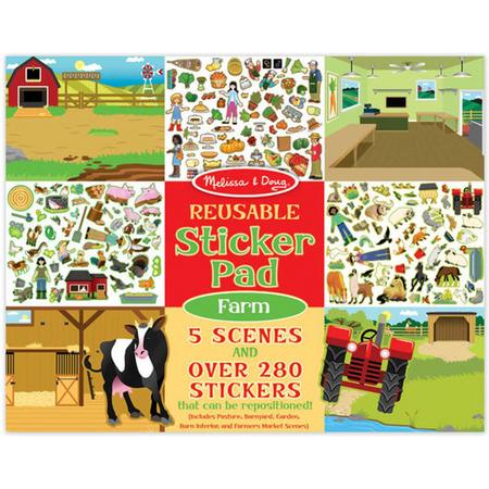 Stickerboek herbruikbaar Melissa & Doug boerderij farm sticker herbruikbare reusable stickers