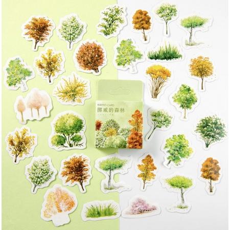 Stickerset Bomen - Set met 46 stickers - Tree