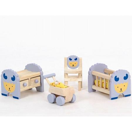 Mentari houten poppenhuis meubeltjes babykamer