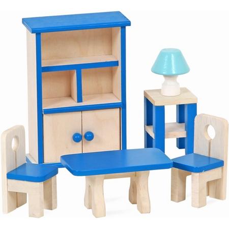Mentari poppenhuis meubels eetkamer hout