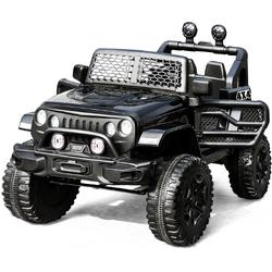 Merax Jeep 2-zits Elektrische Kinderauto - Veilige Auto Voor Kinderen Vanaf 3 Jaar - Inclusief Afstandsbediening - Zwart