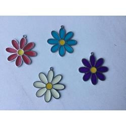 Set van 4 hangers in de vorm van een bloem flower (4 kleuren)