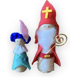 Sint en Piet pop setje - decoratie