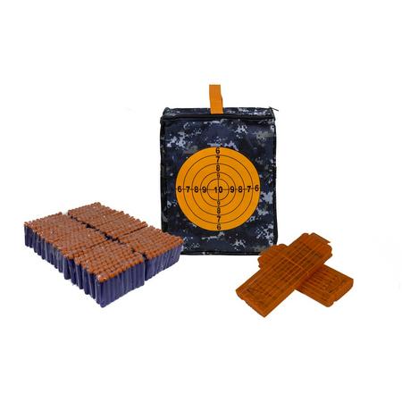Softdart target box pakket- 2x Groot Doorzichtig Magazijn - incl. 600 Foam Darts - (Ook Geschikt Voor Nerf Wapens)