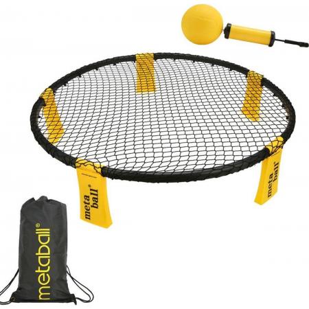 Metaball® Spikeball set – Met gratis opbergzak en pomp – Buitenspel met 3 ballen – Spikebal voor indoor/outdoor