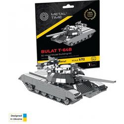 Metal Time 3D Metalen Bouwpakket Tank T-64B, MT059, 11,6x3,5x4,4cm