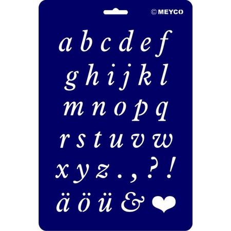 Teken en/of tamponeer sjabloon letters cursief