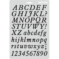 Sjabloon Alfabet Cursief  26mm hoge letters