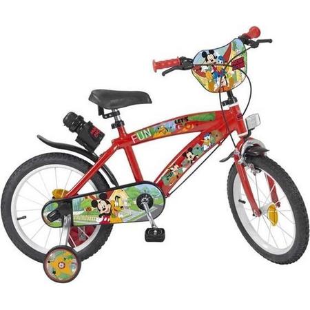 Kinderfiets Mickey Mouse 14 Rood