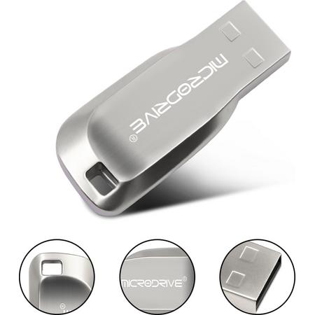 Microdrive Aluminium USB Stick 64GB / Flash Drive 64GB