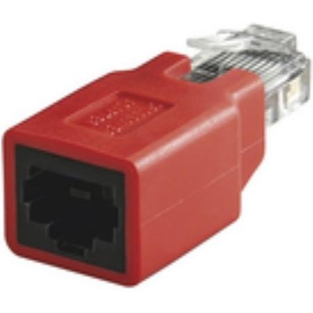 Microconnect MPK401-R kabeladapter/verloopstukje RJ45 Zwart, Rood, Transparant