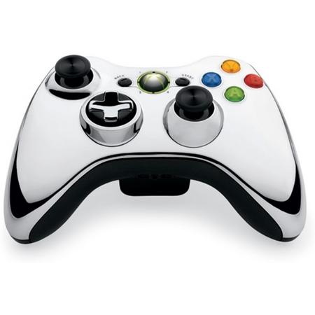 Microsoft Xbox 360 Draadloze Controller Chroom Zilver - Limited Edition