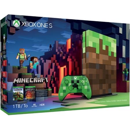 Microsoft Xbox One S Minecraft Limited Edition Bundle 1TB 1000GB Wi-Fi Wit