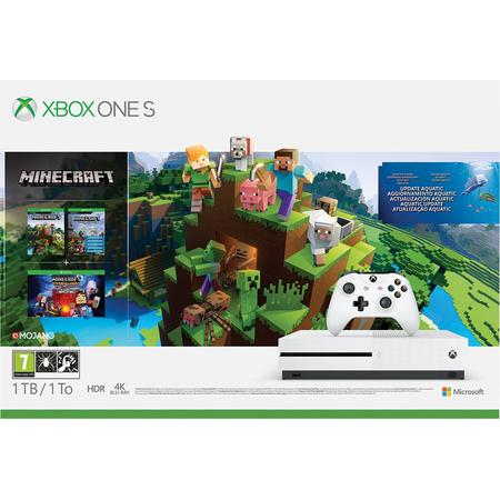 Xbox One S Console 1TB Minecraft Aquatic Bundle