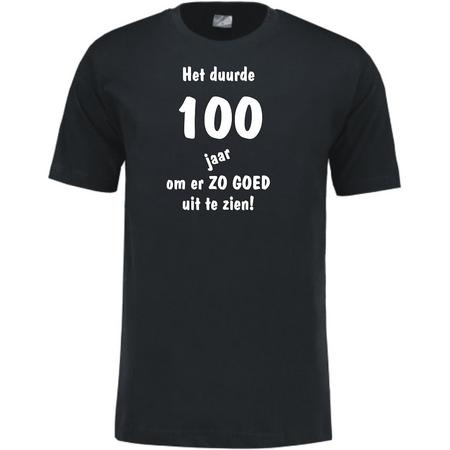 Mijncadeautje - Leeftijd T-shirt - Het duurde 100 jaar - Unisex - Zwart (maat L)