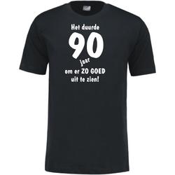 Mijncadeautje - Leeftijd T-shirt - Het duurde 90 jaar - Unisex - Zwart (maat M)