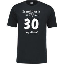 Mijncadeautje - Leeftijd T-shirt - Zo goed kun je er uitzien 30 jaar - Unisex - Zwart (maat XXL)