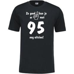 Mijncadeautje - Leeftijd T-shirt - Zo goed kun je er uitzien 95 jaar - Unisex - Zwart (maat 3XL)