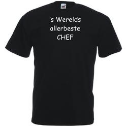Mijncadeautje T-shirt - s Werelds beste Chef - Heren Zwart (maat XL)