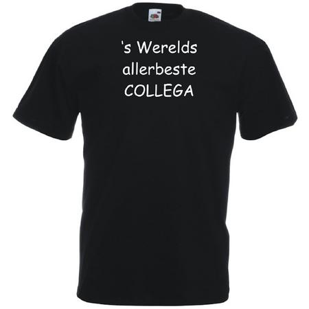 Mijncadeautje T-shirt - s Werelds beste Collega - Heren Zwart (maat 3XL)
