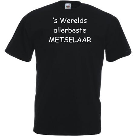 Mijncadeautje T-shirt - s Werelds beste Metselaar - Heren Zwart (maat M)