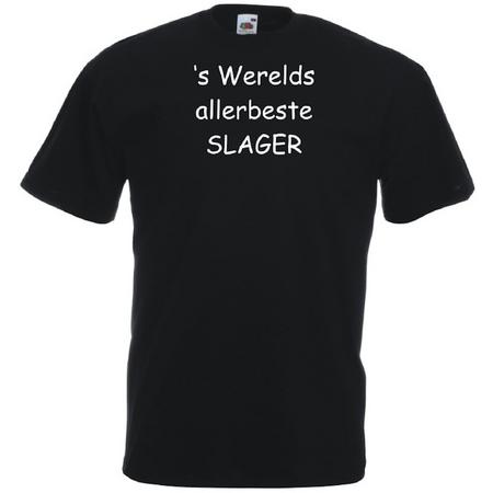 Mijncadeautje T-shirt - s Werelds beste Slager - Heren Zwart (maat M)