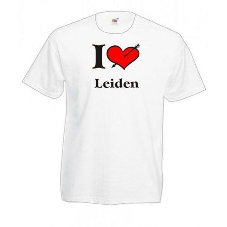 Mijncadeautje T-shirt WIT (maat L) - Leiden