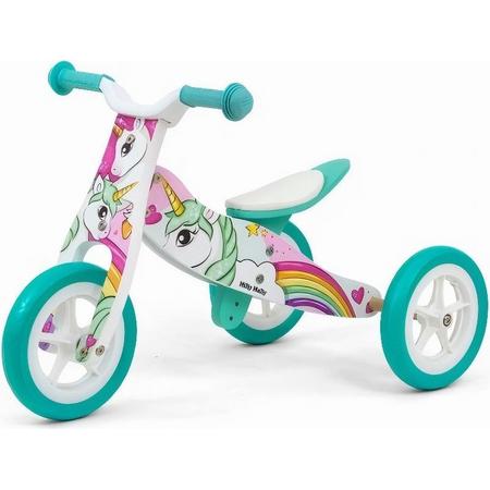 Milly Mally Loopfiets - Loopfiets - Unisex - Wit;Turquoise