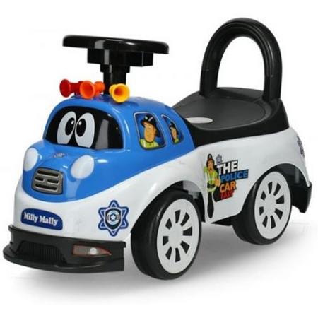Milly Mally Ride On Tipi Loopwagen Police Junior Blauw/wit