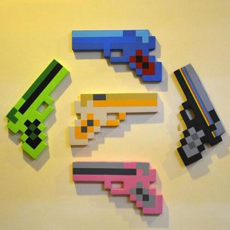 Minecraft - Pistool - Foam - 21 cm - Kinderen - Speelgoed - Cadeau - Pixel speel pistool - Speelplezier - Groen