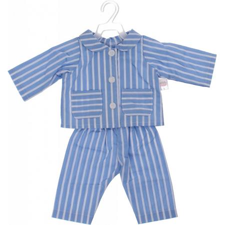 Mini Mommy Gestreepte Pyjamaset 38-41 Cm Blauw/wit 2-delig