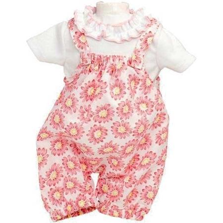 Mini Mommy Jumpsuit Bloemen Met T-shirt 33-37 Cm Roze