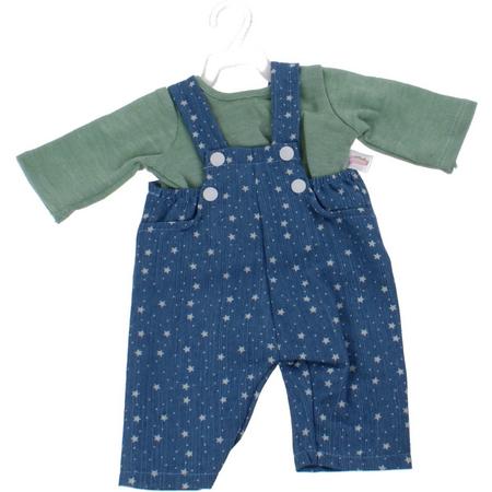 Mini Mommy Tuinbroek Met Shirt 38-41 Cm Blauw/groen 2-delig