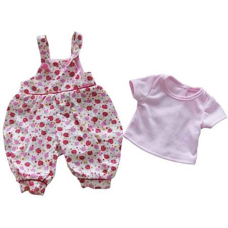 Poppenkleding Jumpsuit Aardbei Mini Mommy Roze 38-41 Cm