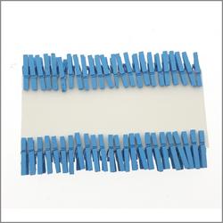 48 Mini knijpertjes blauw
