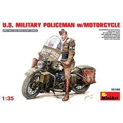 MINI-ART 1:35 US Military Policeman with motorcycle