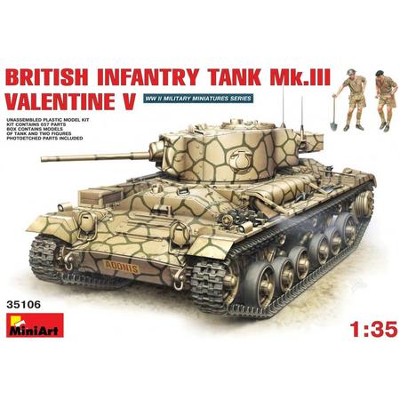 MiniArt British Infantry Tank Mk.III Valentine V w/Crew