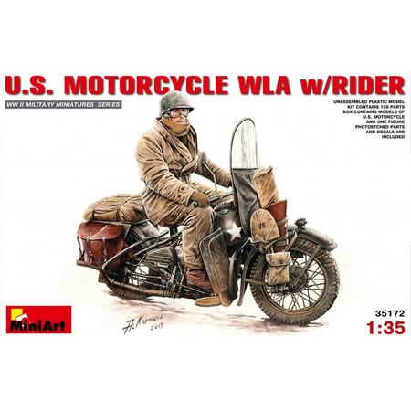 MiniArt U.S. Motorcycle WLA w/Rider